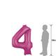 34in Bright Pink Number Balloon (4)
